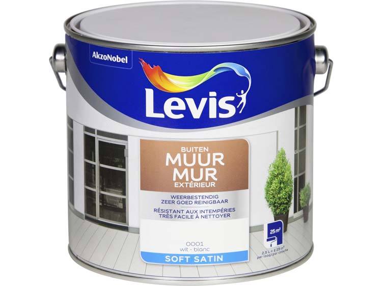 Levis gevelverf zijdeglans 2,5l wit