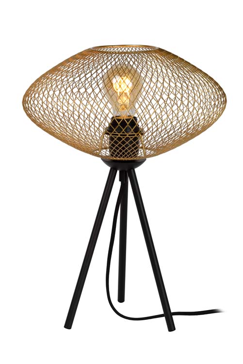 Lampe de table - Ø 30 cm - 1xE27 - Or Mat / Laiton