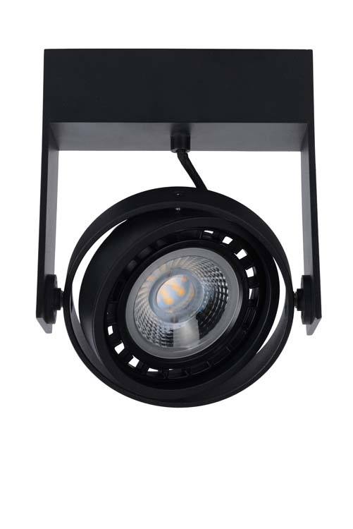 Spot plafond - LED Dim to warm - GU10 - 12W/2200K - Noir