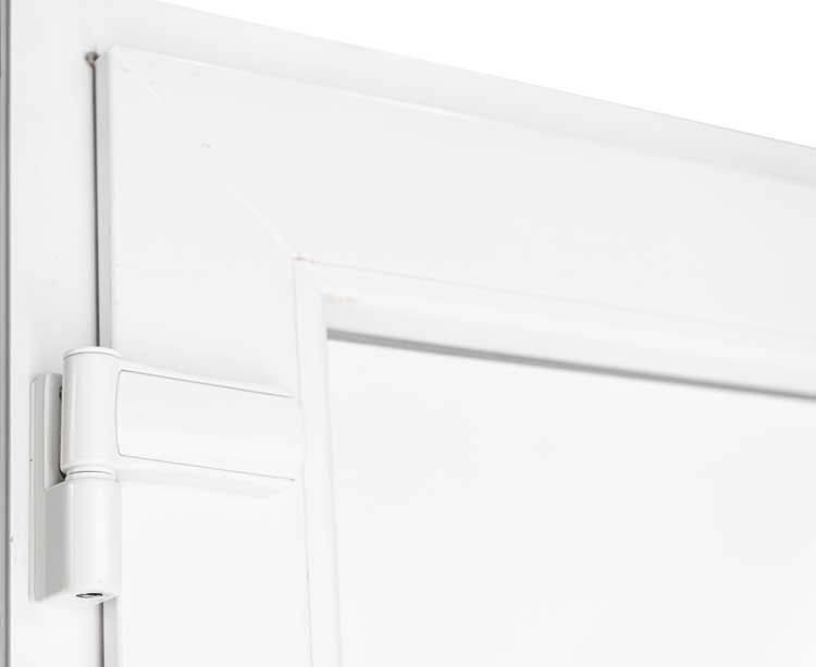 Porte extérieure pvc blanche/blanche double panneau plein G SUR MESURE