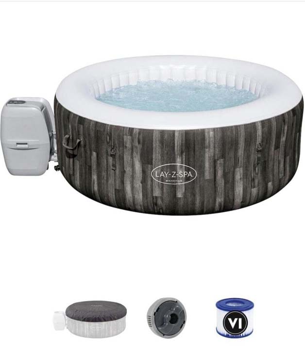 Jacuzzi gonflable rond Lay-Z D180 cm H66 cm gris 