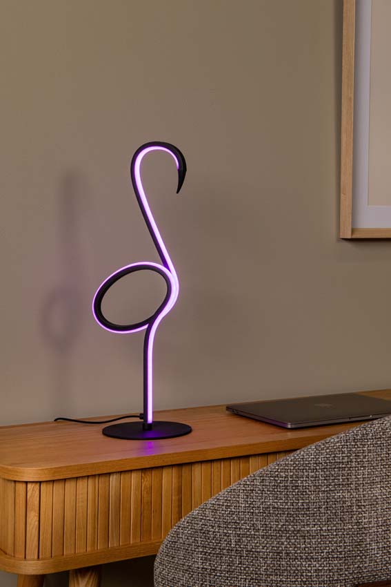 Lucide FLAMINGO - Lampe de table - LED Dim. - Rvb - Multicolor