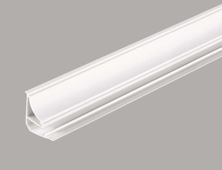 Plafondprofiel PVC grijswit 8/10mm lengte 2600mm