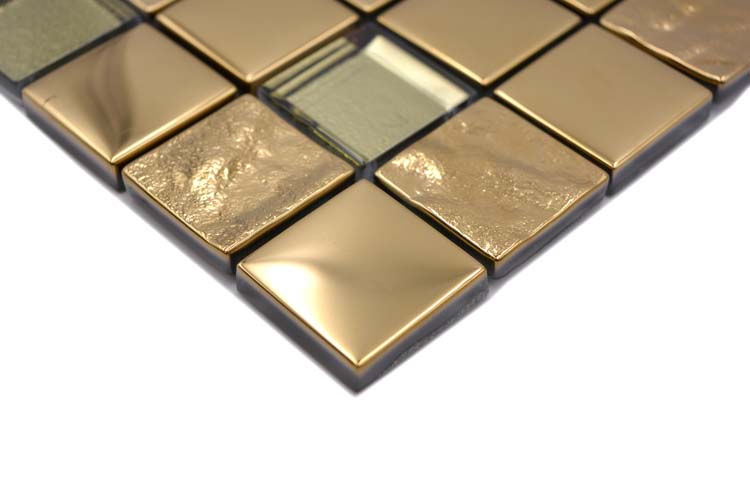 Mosaïque Alexa verre mix gold 30 x 30 cm