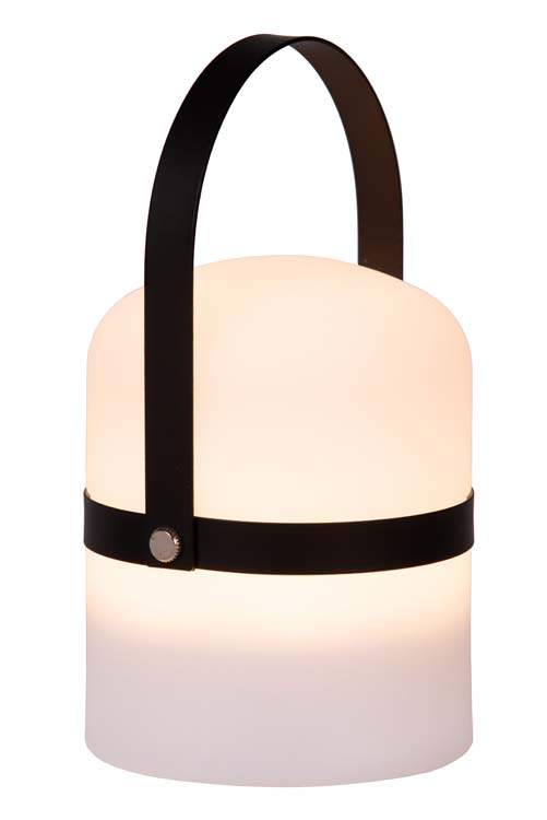 Lampe de table Extérieur - Ø 10 cm - LED Dim. - 1x0,3W 3200K - IP44 - 3 StepDim - Blanc Noir