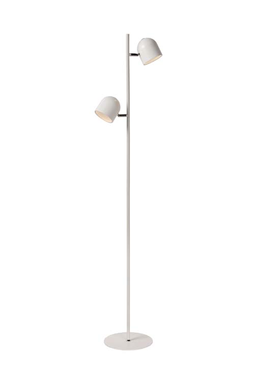 Lucide SKANSKA - Vloerlamp - LED Dimb. - 2x5W 2700K - Wit