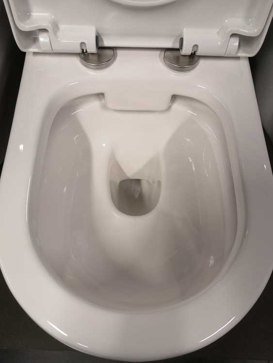 Toilette suspendue Shark 1 sans bride blanc avec siège toilette