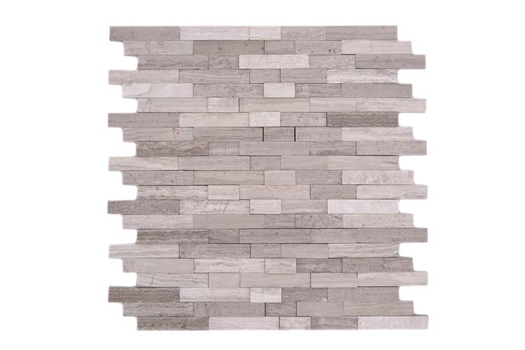 Mosaïque bricks grise rayé 31,5 x 30 cm
