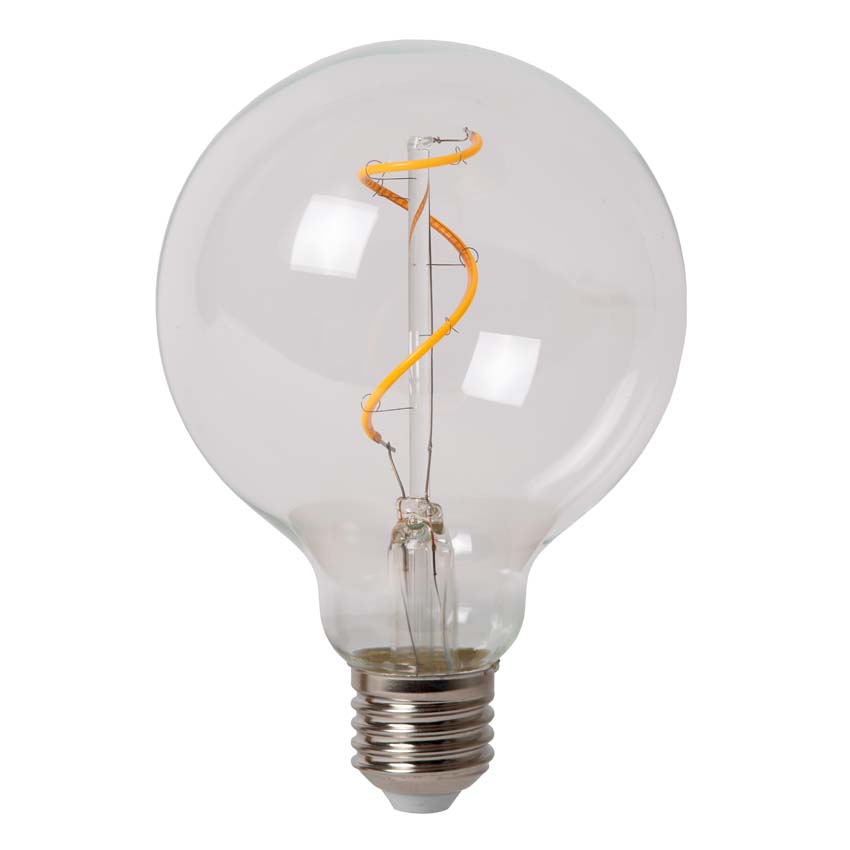 Lucide Lamp art 52502 - Ampoule filament - Ø 9,5 cm - LED Dim. - E27 - 1x1,5W 2700K - Transparent