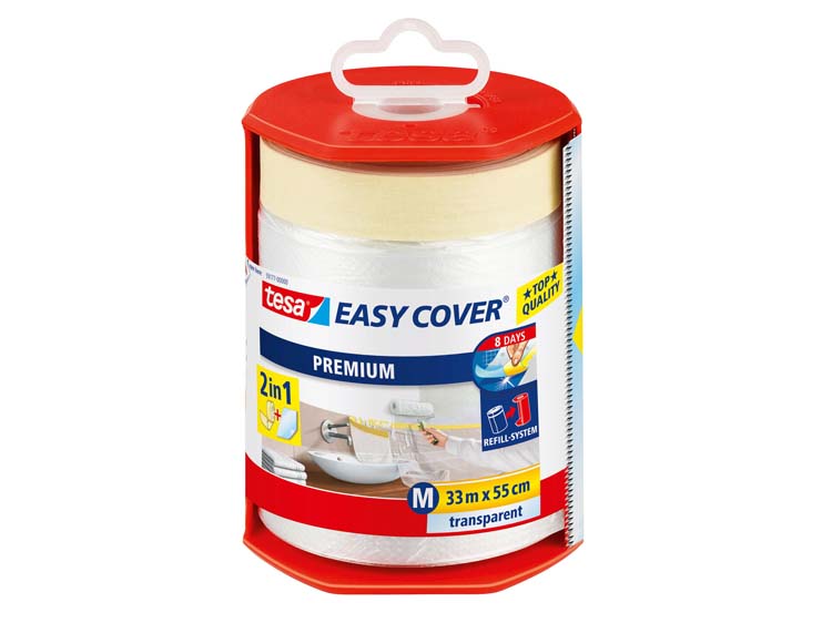 Tesa Easy Cover plastique de protection 33m x 55cm transparent
