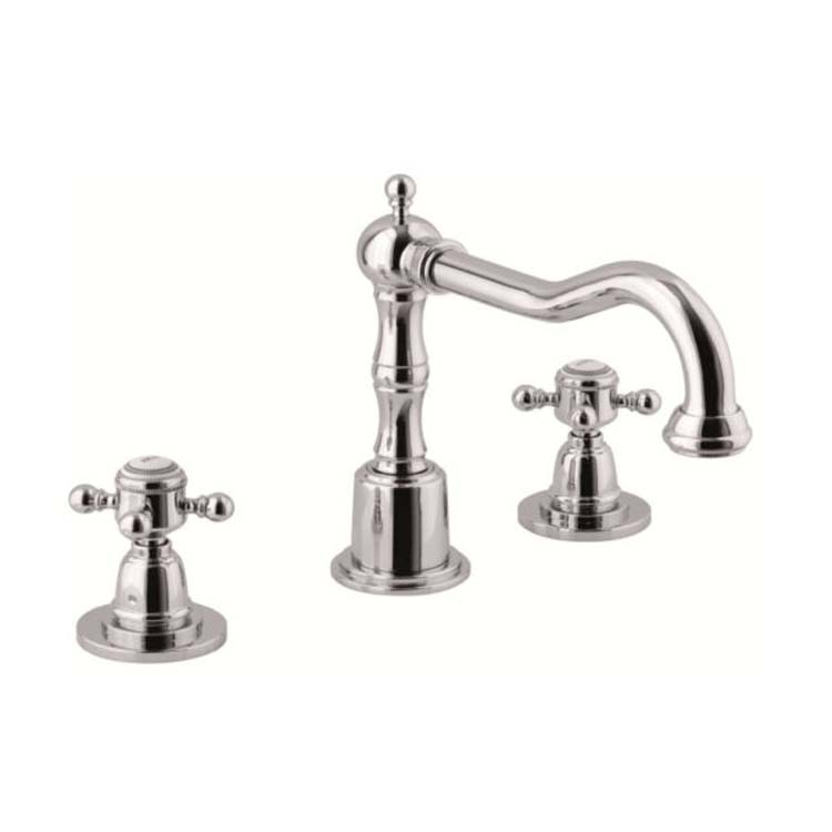 Mélangeur de lavabo Traditional De Luxe Chrome 3-trous