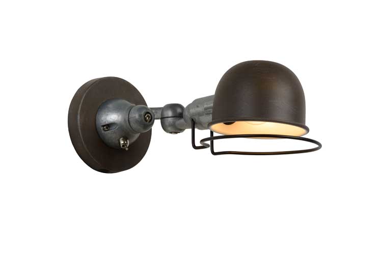 Lucide HONORE - Wandlamp - H11,5cm - E14 - Roest bruin