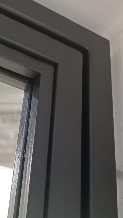 Porte en verre securit+cadre en fer forgé Lovere nero 88 x 204 cm Gauc