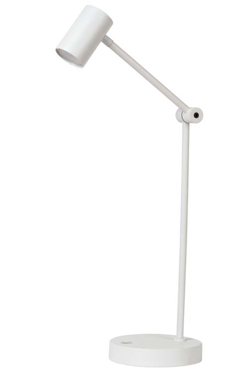 Lucide TIPIK - Oplaadbare Leeslamp - Accu/Batterij - LED Dimb. - 1x3W 2700K - 3 StepDim - Wit