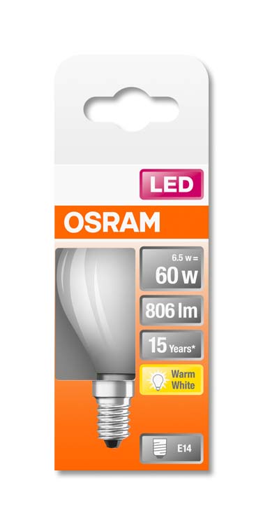 Lampe LED retro clp60 E14 6.5W blanc chaud mat