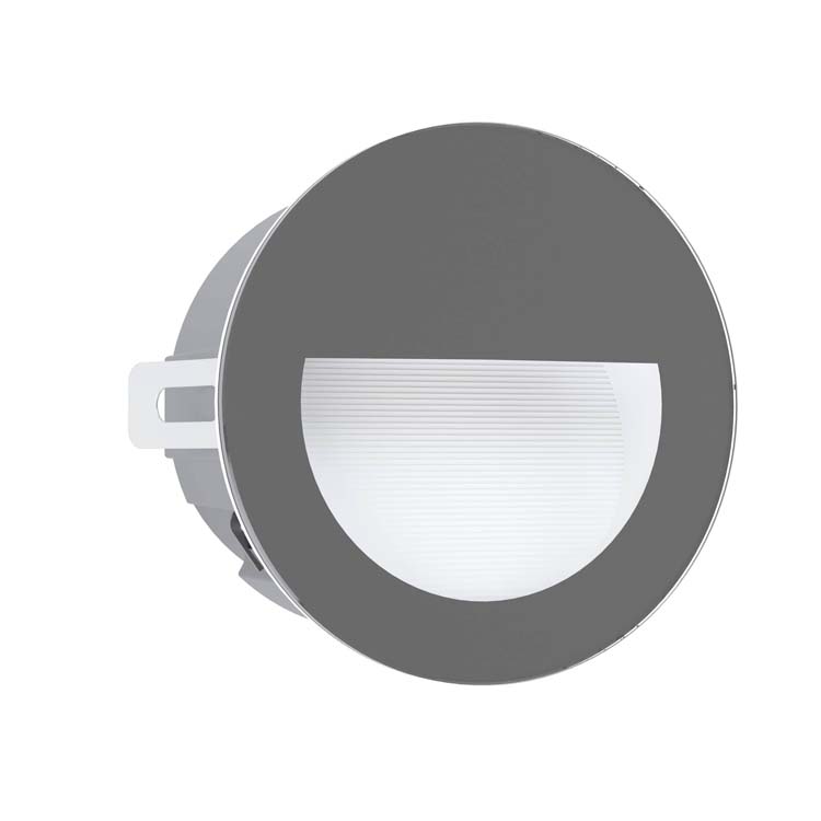 Spot encastrable LED mural diam 125 noir 300LM 2.5W IP65