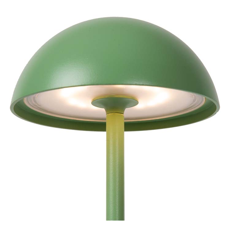 Lucide JOY - Oplaadbare Tafellamp Buiten - Accu/Batterij - Ø 12 cm - LED Dimb. - 1x1,5W 3000K - IP54 - Groen