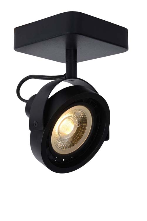 Lucide TALA LED - Spot plafond - GU10 - 1x12W 2200K/3000K - Noir