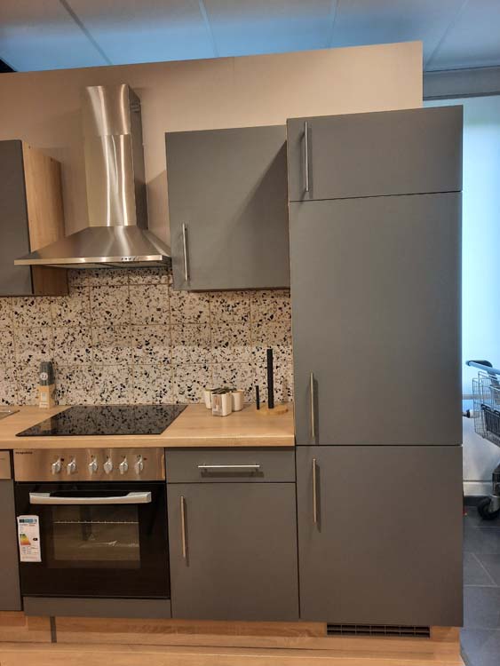 Keuken 280cm - Ymir - mat grijs - zonder toestellen