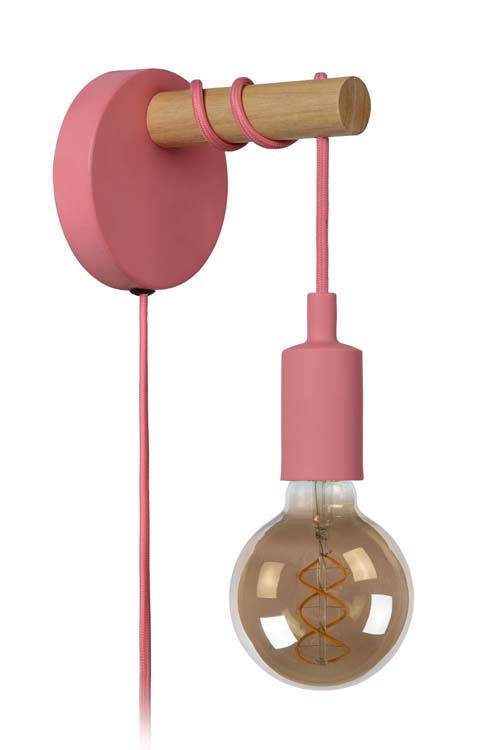 Lucide PAULIEN - Wandlamp Kinderkamer - Ø 12 cm - 1xE27 - Roze