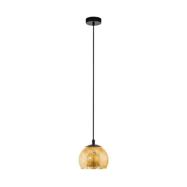 Eglo ALBARACCIN - Lampe suspension - E27 - 1X40W - Noir