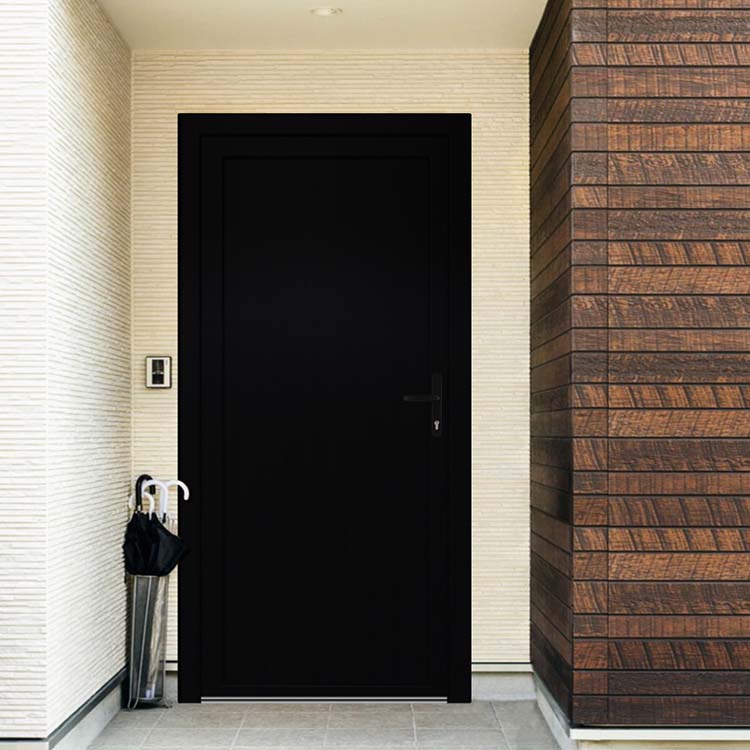 Buitendeur met vlak paneel PVC zwart R 980x2180mm