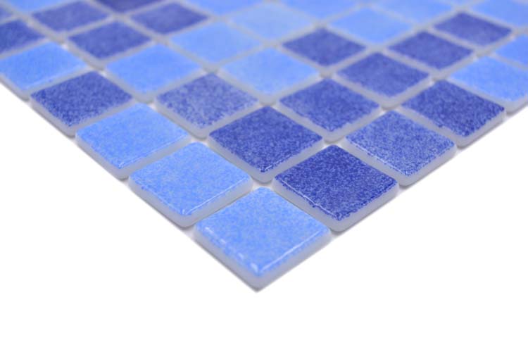 Mosaïque Eco mix bleue 31,6 x 31,6 cm