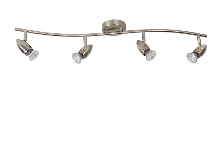 Lucide CARO-LED - Spot plafond - LED - GU10 - 4x5W 2700K - Chrome Dépoli