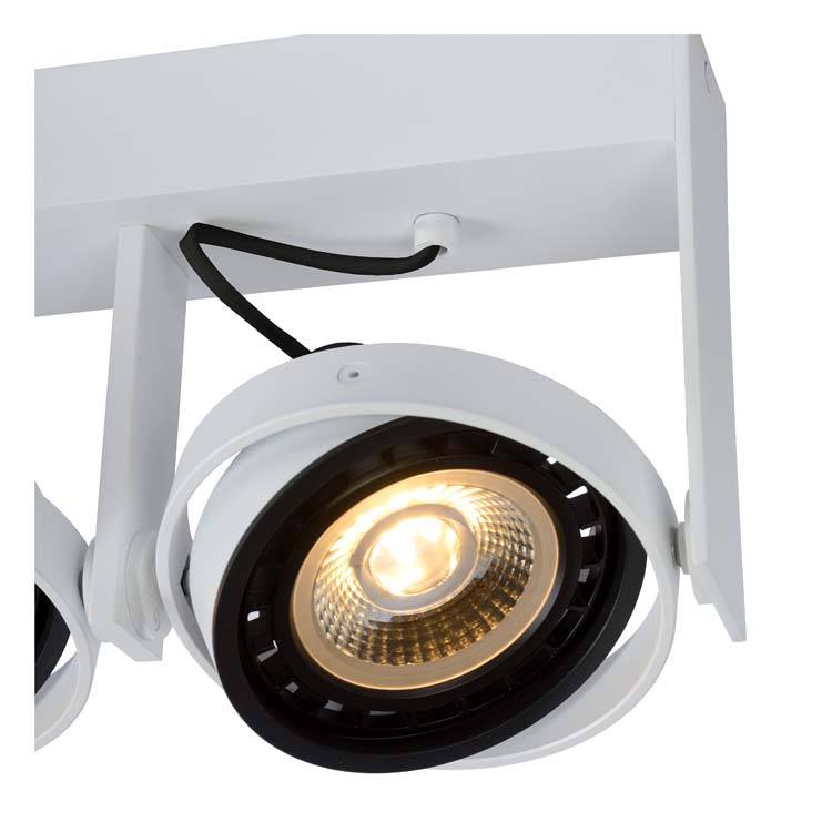 Spot plafond - LED Dim to warm - GU10 - 2x12W 3000K/2200K - Blanc
