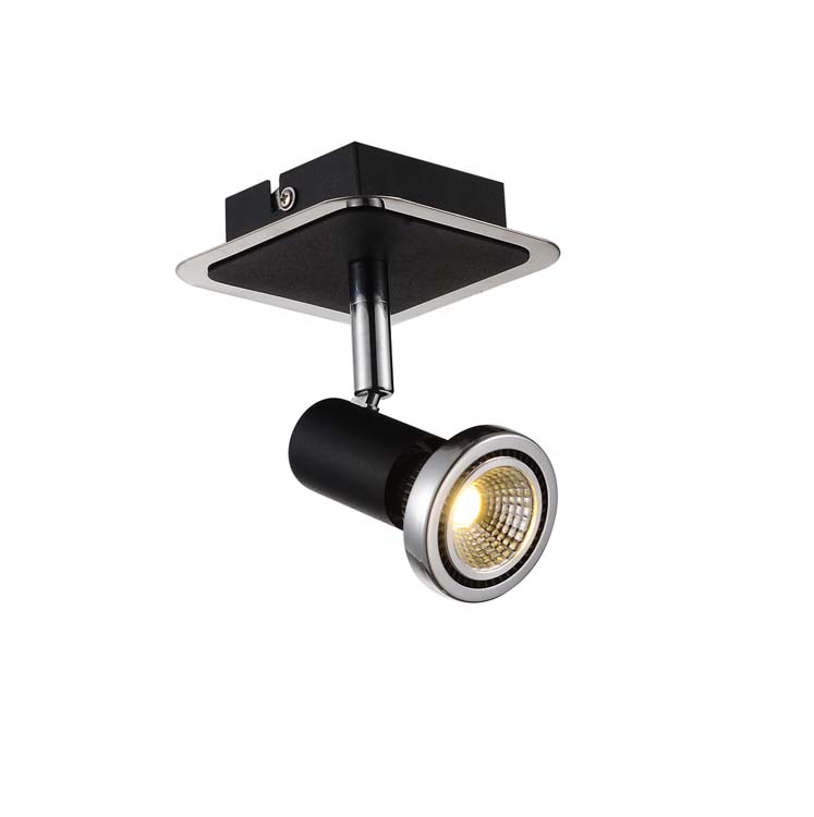 Opbouwspot LED zwart GU10 3W