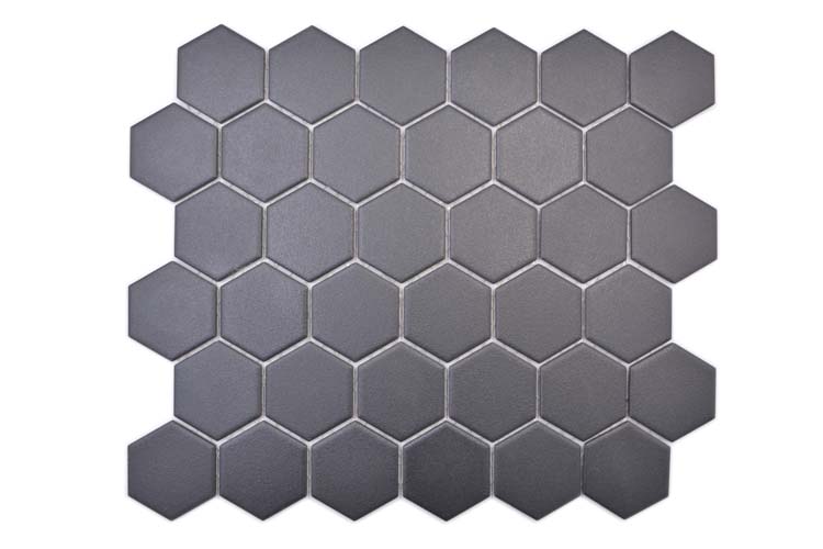 Mosaïque hexagone noire 32,5 x 28,1 cm