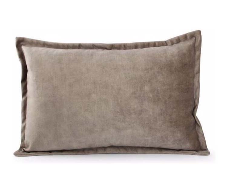 Kussen Lounge velvet taupe 60 x 40 cm