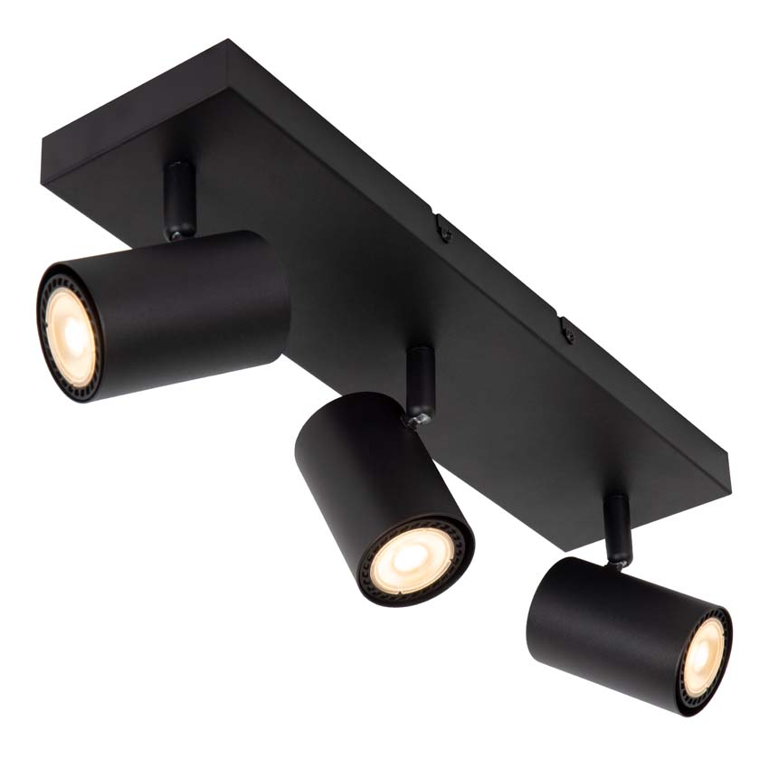 Lucide AMIGO - Spot plafond - 3xGU10 - Noir