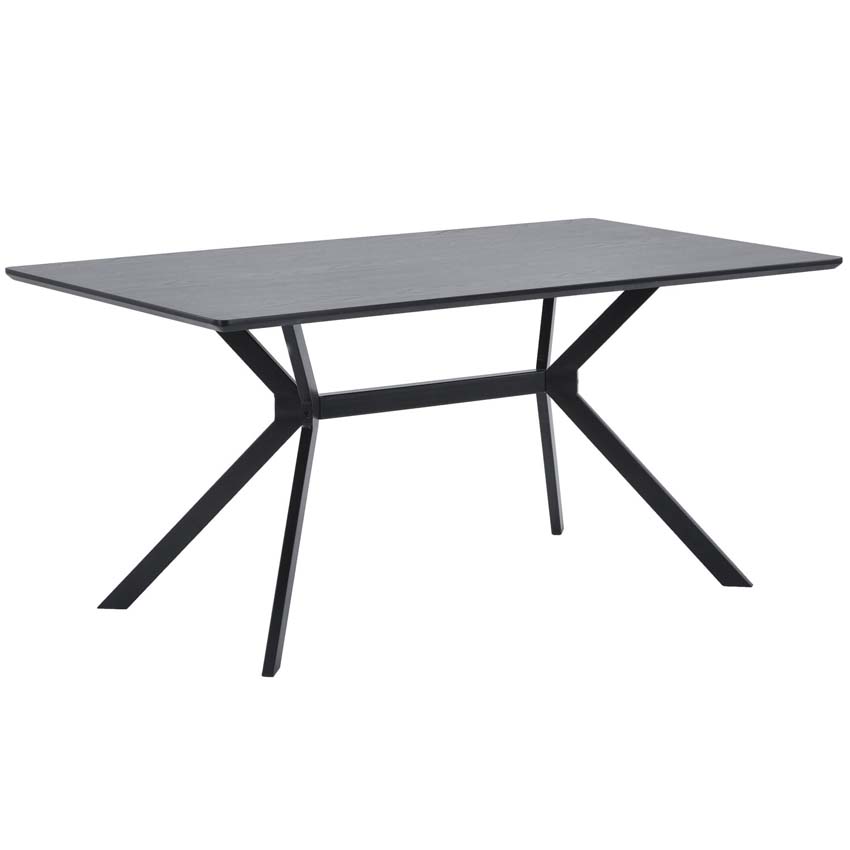 Tafel Tim uit MDF rechthoekig zwart 200x90cm