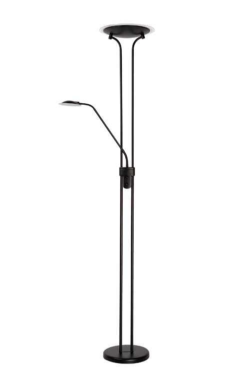 Lucide CHAMPION-LED - Lampadaire / lampe de lecture - Ø 25,4 cm - LED Dim. - 1x20W 3000K - Noir