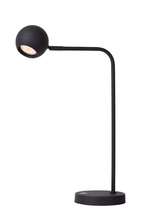 Lucide COMET - Lampadaire / lampe de lecture Rechargeable - Batterie - LED Dim. - 1x3W 2700K - 3 StepDim - Noir