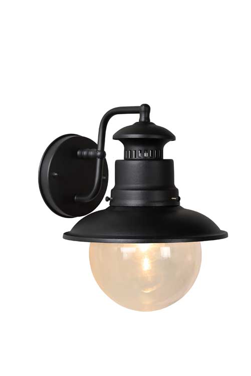 Lucide FIGO - Wandlamp Buiten - Ø 21,3 cm - E27 - IP44 - Zwart