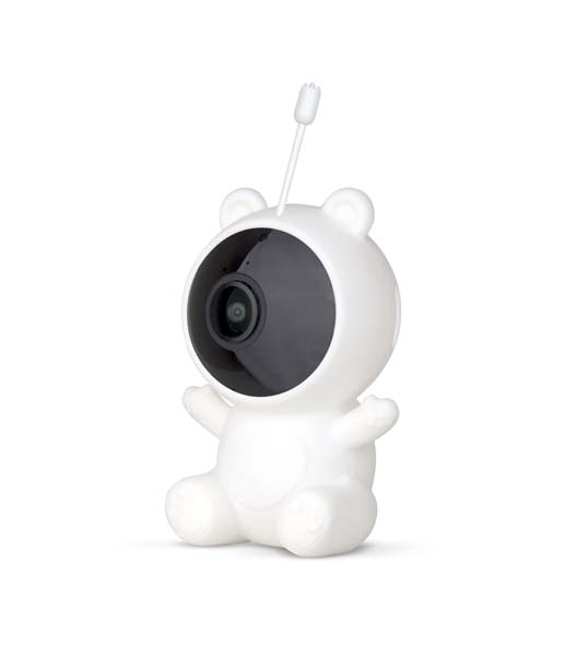 Set caméra wifi + moniteur bébé ours blanc