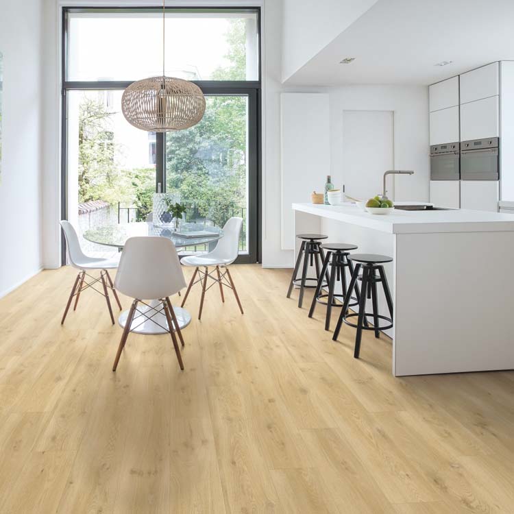 Staal Quick-step alpha vinyl small planks 4mm Drijvende Beige Eik