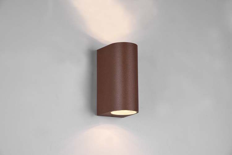 Wandlamp buiten Rond Roest Up-down 2xGU10