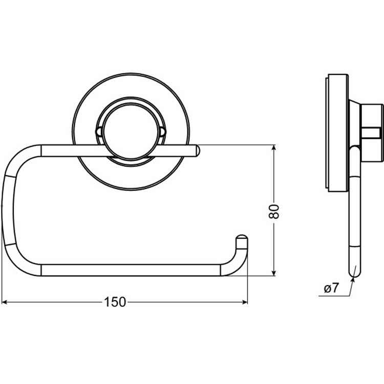 Porte-rouleau 3-in-1 chrome