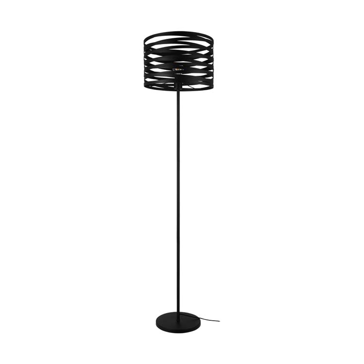 Staanlamp zwart staal diam37cm excl lamp LED mogelijk E27