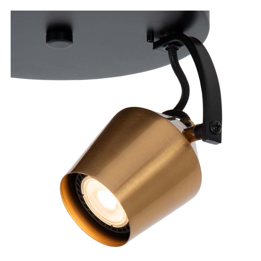 Lucide EMILE - Spot plafond - Ø 20 cm - 2xGU10 - Or Mat / Laiton