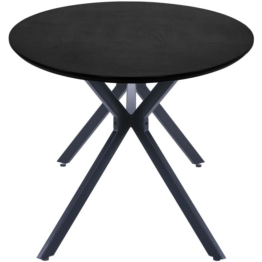 Table Tim en MDF ovale noire 220x100cm