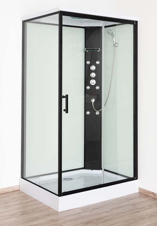 Cabine de douche Anke thermostatique 90 x 120 cm droite noir