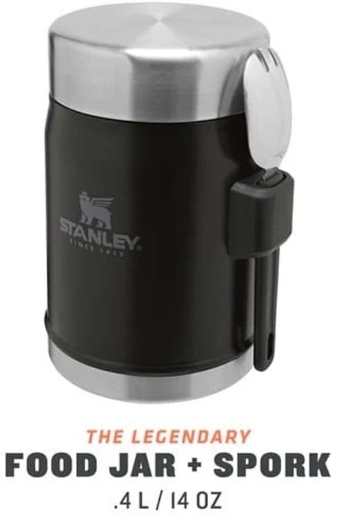 Stanley legendary food jar + spork 0.4l black