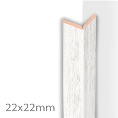 Moulure pliable mdf 22x22x2600mm - Embossed blanc 
