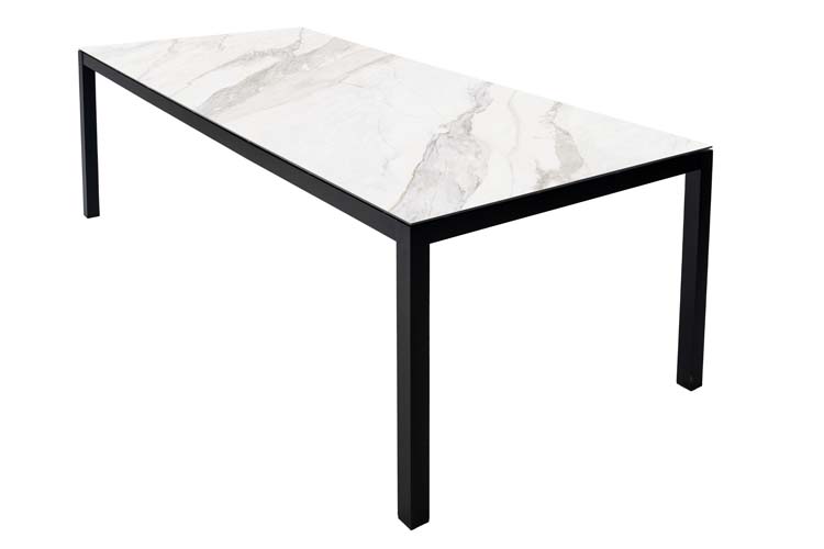 Table Carles Marbre aspect blanc 280x100cm