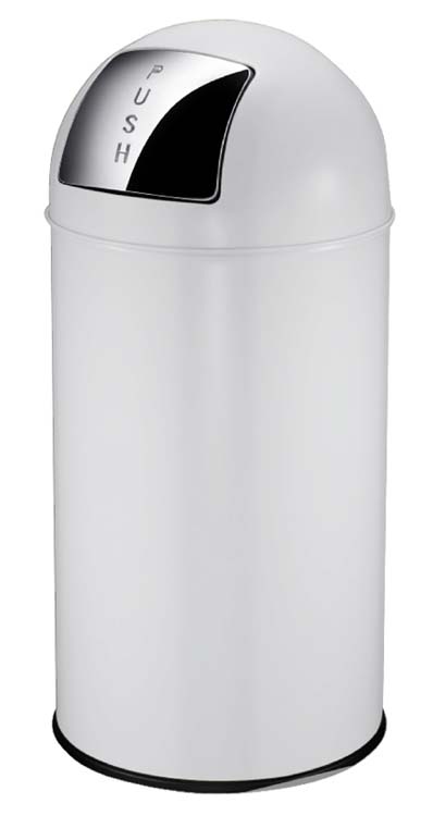 Poubelle Pushcan 40L blanc