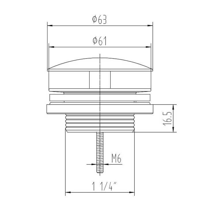 Afvoerplug 5/4 mat wit